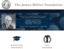 Tablet Screenshot of jameshillierfoundation.com